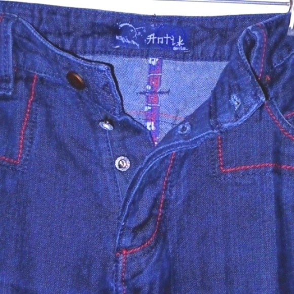 Antik DENIM Men's Blue Button-fly, Flare Leg Jeans, 36W / 33L - Picture 4 of 11